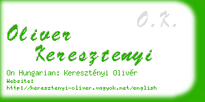 oliver keresztenyi business card